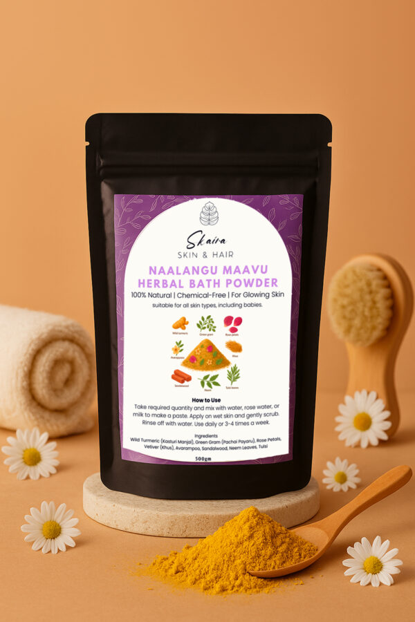 Skaira® Naalangu Maavu Herbal Bath Powder – 100% Natural Skincare Ritual